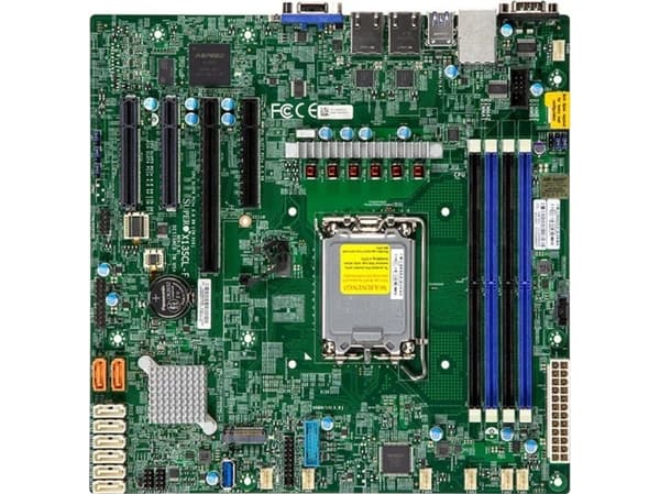 SUPERMICRO X13SCL-F - Hovedkort - micro ATX - LGA1700-sokkel - C262 Chipset - 2 x Gigabit LAN - innbygd grafikk