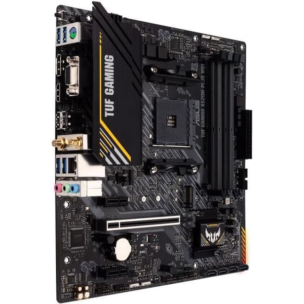 Moderkort - ASUS - TUF GAMING A520M-PLUS - Socket AM4 - Wi-Fi 802.11ac - ATX