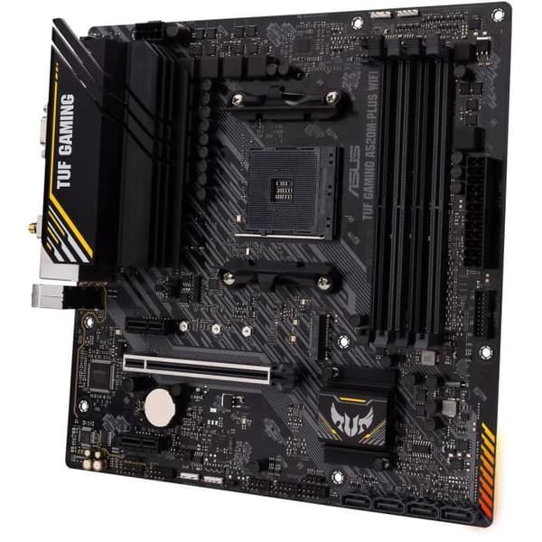 Moderkort - ASUS - TUF GAMING A520M-PLUS - Socket AM4 - Wi-Fi 802.11ac - ATX