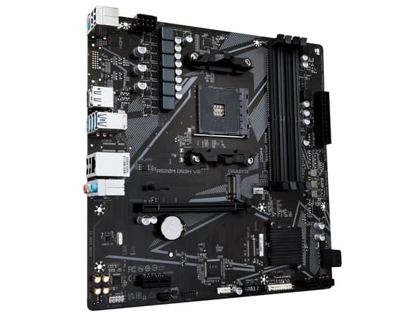 Gigabyte A520M DS3H V2, AMD, Stik AM4, 3. generasjon AMD Ryzen™ 3, 3. generasjon AMD Ryzen 5, 3. generasjon AMD Ryzen™ 7, 3...., Stik AM4, 128 GB, DD