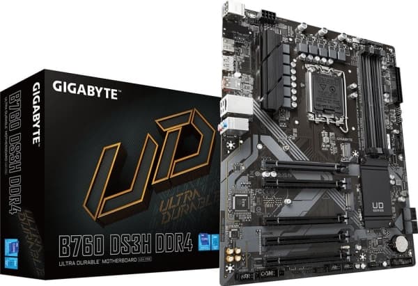 Gigabyte B760 DS3H DDR4 - 1.0 - hovedkort - ATX - LGA1700-sokkel - B760 Chipset - USB-C 3.2 Gen 2x2, USB-C 3.2 Gen 1, USB 3.2 Gen 2, USB 3.2 Gen 1 -
