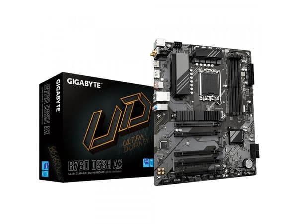Gigabyte B760 DS3H AX - 1.X - emolevy - ATX - LGA1700-asennuspaikka - B760-piirisarja - USB 3.2 Gen 1, USB 3.2 Gen 2, USB-C 3.2 Gen 2x2 - Gigabit LAN
