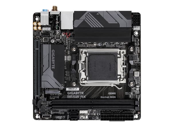 Gigabyte B650I AX - 1.0 - hovedkort - mini-ITX - Socket AM5 - AMD B650 Chipset - USB 3.2 Gen 1, USB-C 3.2 Gen 1, USB 3.2 Gen 2 - 2.5 Gigabit LAN, Wi-