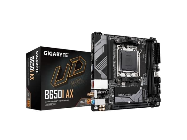 Gigabyte B650I AX - 1.0 - hovedkort - mini-ITX - Socket AM5 - AMD B650 Chipset - USB 3.2 Gen 1, USB-C 3.2 Gen 1, USB 3.2 Gen 2 - 2.5 Gigabit LAN, Wi-