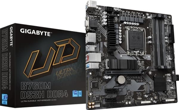 Gigabyte B760M DS3H DDR4, Intel, LGA 1700, Intel® Celeron®, Intel® Core™ i3, Intel® Core™ i5, Intel® Core™ i7, Intel® Core™ i9,..., LGA 1700, 128 GB,