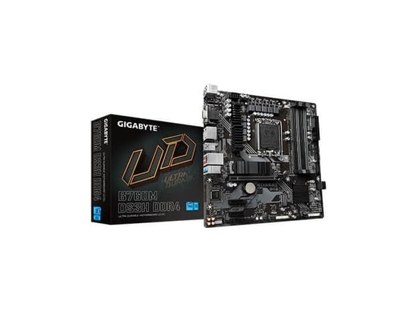 Gigabyte B760M DS3H DDR4, Intel, LGA 1700, Intel® Celeron®, Intel® Core™ i3, Intel® Core™ i5, Intel® Core™ i7, Intel® Core™ i9,..., LGA 1700, 128 GB,