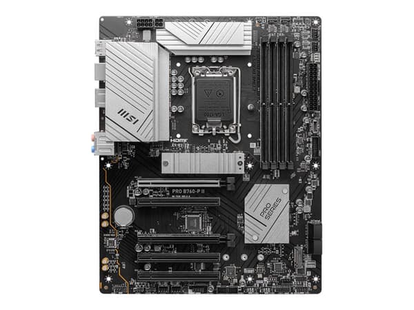 MSI PRO B760-P II, Intel, LGA 1700, Intel® Celeron®, Intel® Core™ i3, Intel® Core™ i5, Intel® Core™ i7, Intel® Pentium® Gold, 256 GB, DDR5-SDRAM, 256