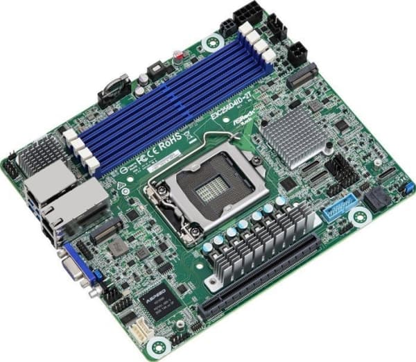 Asrock E3C256D4ID-2T, Intel, LGA 1200 (Socket H5), Intel® Xeon®, E-2300, DDR4-SDRAM, 32 GB