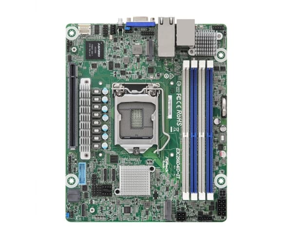 Asrock E3C256D4ID-2T, Intel, LGA 1200 (Socket H5), Intel® Xeon®, E-2300, DDR4-SDRAM, 32 GB