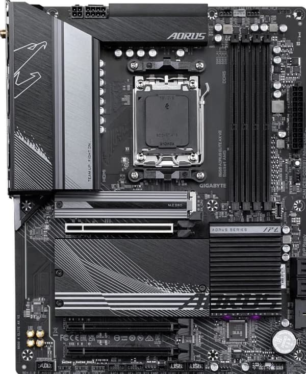 Gigabyte MB GBT AMD AM5 B650 A ELITE AX V2 - AMD Socket AM5 (Ryzen Zen4) - ATX - USB 3.1 - USB 3.0 -