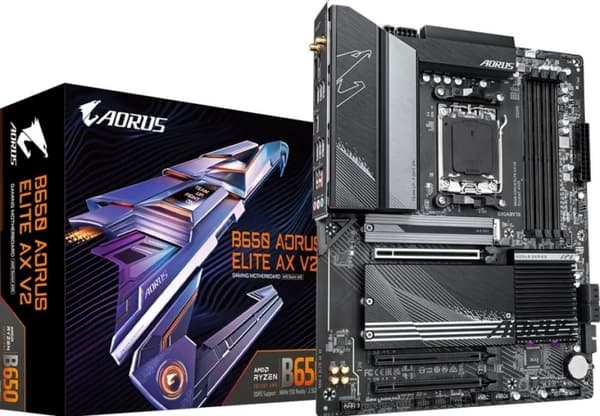 Gigabyte MB GBT AMD AM5 B650 A ELITE AX V2 - AMD Socket AM5 (Ryzen Zen4) - ATX - USB 3.1 - USB 3.0 -