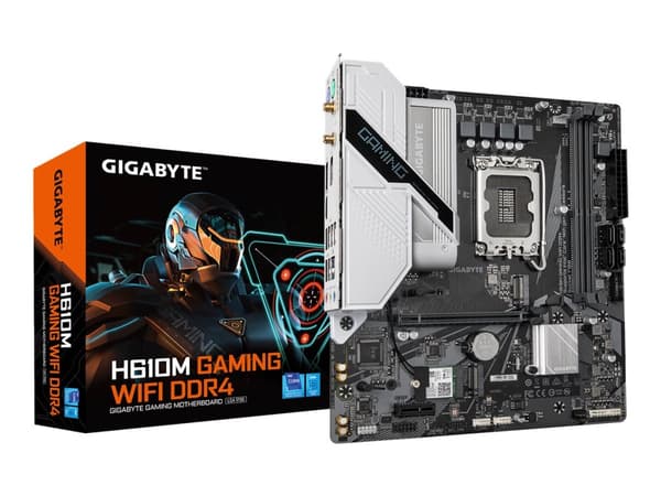 Gigabyte H610M GAMING WIFI DDR4 - 1.0 - hovedkort - micro ATX - LGA1700-sokkel - H610 Chipset - USB 3.2 Gen 1 - Gigabit LAN, Bluetooth, Wi-Fi - innby