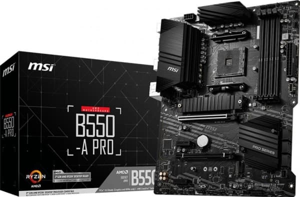MSI B550-A PRO, AMD, Stik AM4, 3. generasjon AMD Ryzen™ 9, AMD Ryzen 9 5. generasjon, DDR4-SDRAM, 128 GB, DIMM