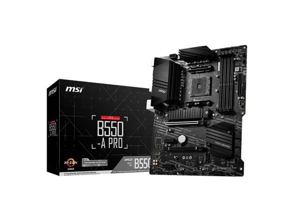 MSI B550-A PRO, AMD, Stik AM4, 3. generasjon AMD Ryzen™ 9, AMD Ryzen 9 5. generasjon, DDR4-SDRAM, 128 GB, DIMM