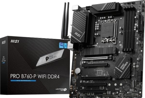 MSI PRO B760-P WIFI DDR4, Intel, LGA 1700, Intel® Celeron®, Intel® Pentium® Gold, LGA 1700, DDR4-SDRAM, 128 GB