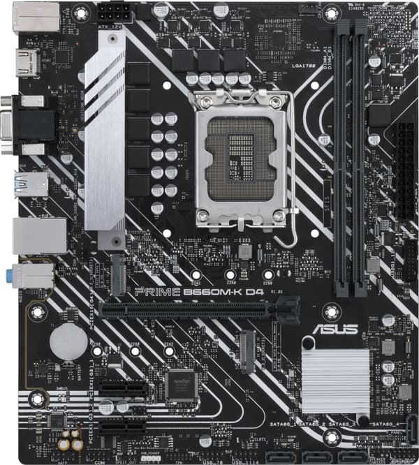 ASUS PRIME B660M-K D4 LGA 1700 mATX-hovedkort