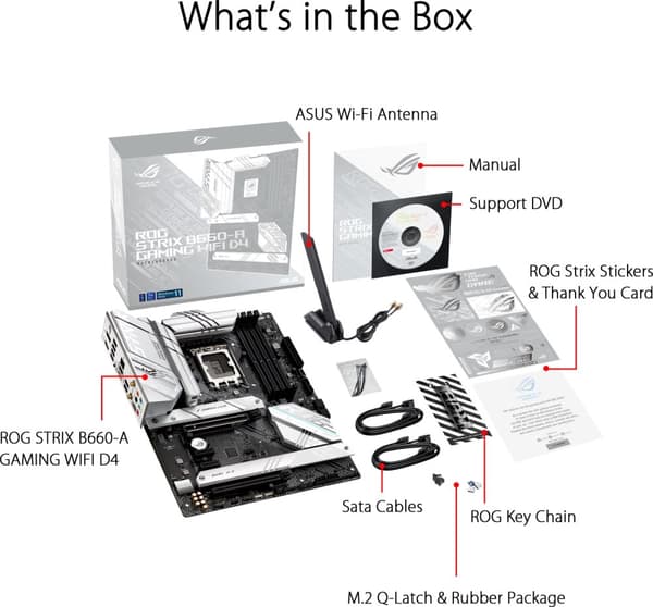 ASUS ROG STRIX B660-A GAMING WIFI D4 LGA 1700 ATX-hovedkort