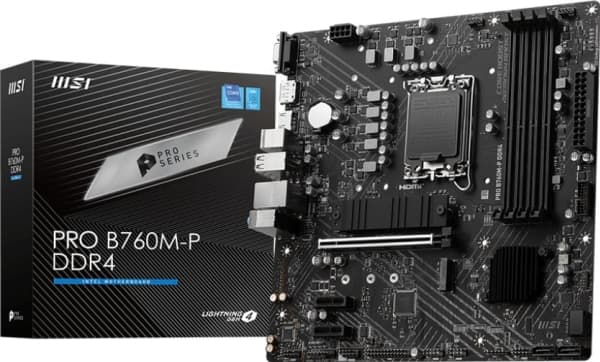 MSI PRO B760M-P DDR4 - Hovedkort - micro ATX - LGA1700-sokkel - B760 Chipset - USB 3.2 Gen 1, USB-C 3.2 Gen2 - Gigabit LAN - innbygd grafikk (CPU kre