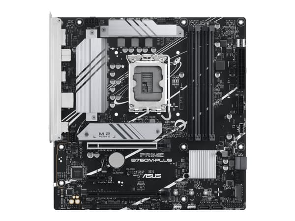 ASUS PRIME B760M-PLUS - Hovedkort - micro ATX - LGA1700-sokkel - B760 Chipset - USB 3.2 Gen 2, USB 3.2 Gen 1, USB-C 3.2 Gen 1 - 2.5 Gigabit LAN - inn
