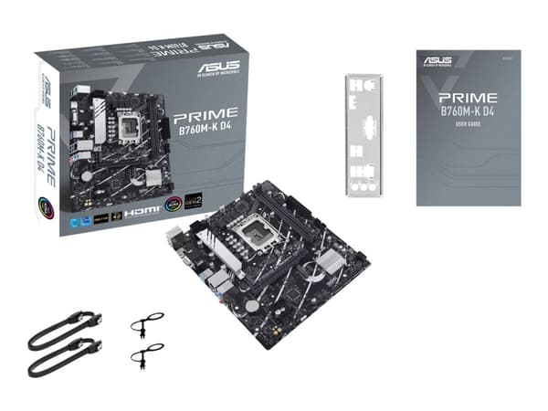 ASUS PRIME B760M-K D4, Intel, LGA 1700, Intel® Celeron®, Intel® Core™ i3, Intel® Core™ i5, Intel® Core™ i7, Intel® Core™ i9,..., LGA 1700, DDR4- SDRA