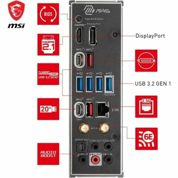 Moderkort MSI MAG X670E TOMAHAWK WIFI AMD X670 AMD AM5