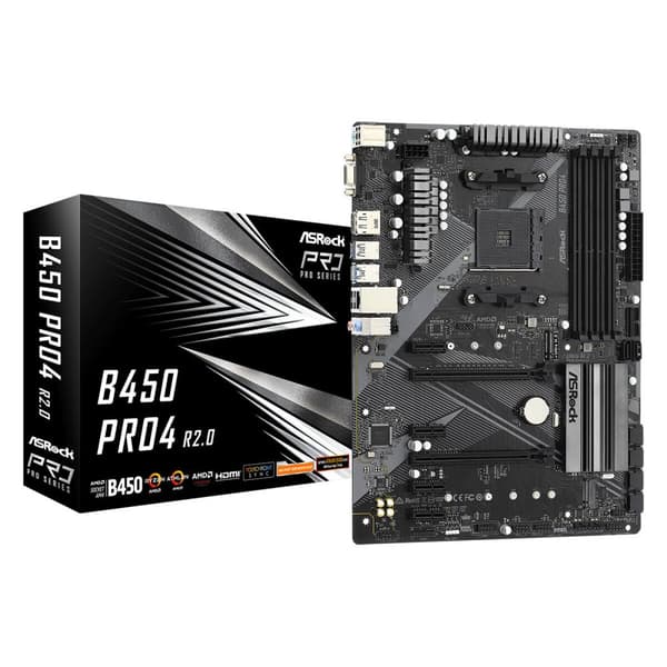 Emolevy ASRock B450 Pro4 R2.0 AMD B450 AMD AM4