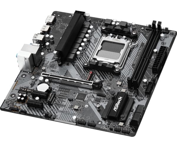 ASRock B650M-H/M.2+ - Moderkort - micro ATX - Socket AM5 - AMD B650 Chipuppsättning - USB-C 3.2 Gen 1, USB 3.2 Gen 1 - Gigabit LAN - inbyggda grafike