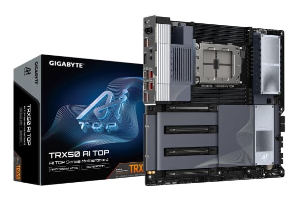 Gigabyte TRX50 AI TOP - Hovedkort - utvidet ATX (E-ATX) - Socket sTR5 - AMD TRX50 Chipset - USB 3.2 Gen 1, USB 3.2 Gen 2, USB4, USB-C 3.2 Gen 2x2 - 2