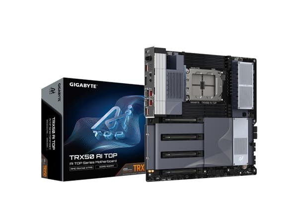Gigabyte TRX50 AI TOP - Hovedkort - utvidet ATX (E-ATX) - Socket sTR5 - AMD TRX50 Chipset - USB 3.2 Gen 1, USB 3.2 Gen 2, USB4, USB-C 3.2 Gen 2x2 - 2