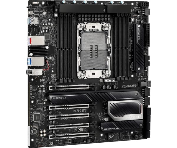 ASRock ASROCK W790 WS R2.0 emolevy Intel XEON 8xDDR5/WiFi/BT/2x10GB LAN LGA vähittäismyyntipakkaus