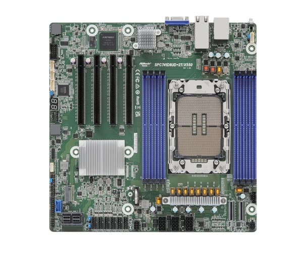 ASRock hovedkort SPC741D8UD-2T/X550 mikro-ATX-sokkel 4677 enkelt - hovedkort - mikro/mini/flex-ATX - DIMM - grafikk - USB 3.2 - USB 3.0 - USB 3.0 - V