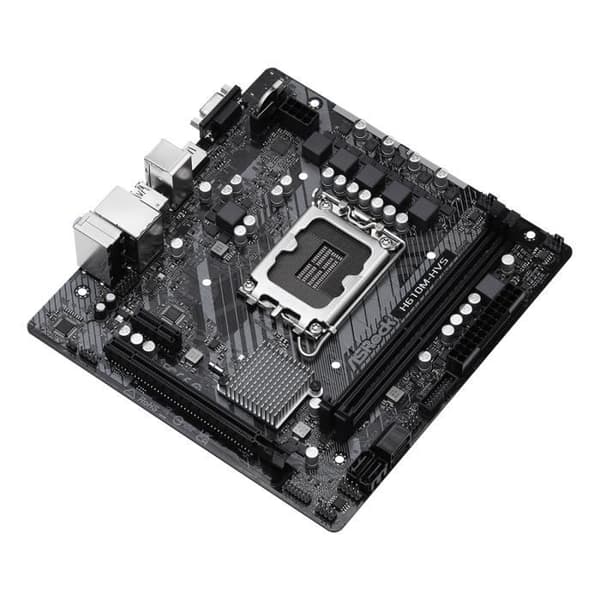 Modernt moderkort Micro ATX ASROCK H610M-HVS - DDR4 SDRAM - SATA-600 - HDMI - D-Sub - Intel H610