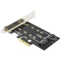 Miniatyrbild 2 av 3: Digitus DS-33170 2+1-portars PCI Express x8-adapterkort för M.2 PCIe SSD