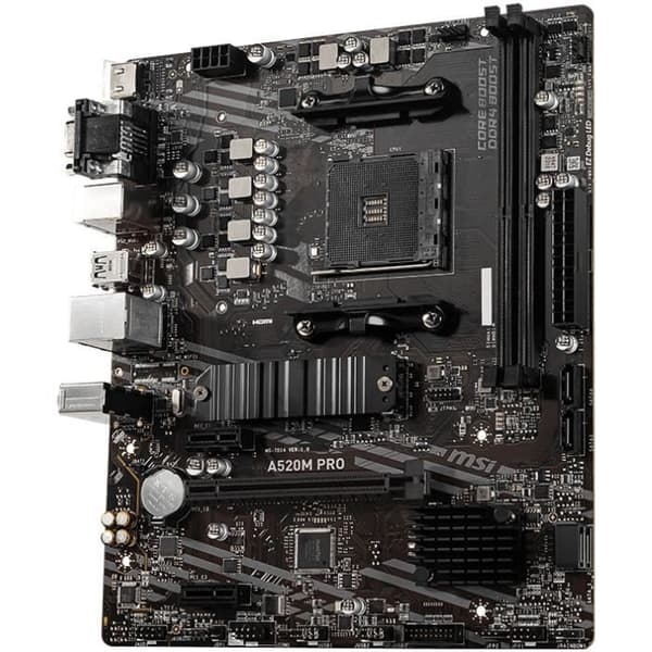 Moderkort - MSI - A520M Pro - Micro ATX - AMD A520 - DDR4 upp till 4600 MHz (OC)