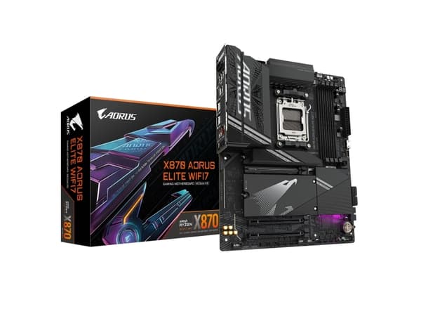 AORUS X870 ELITE WIFI7 - Hovedkort - ATX - Socket AM5 - AMD X870 Chipset - USB-C 3.2 Gen 2x2, USB4, USB 3.2 Gen 1, USB 3.2 Gen 2 - 2.5 Gigabit LAN, B