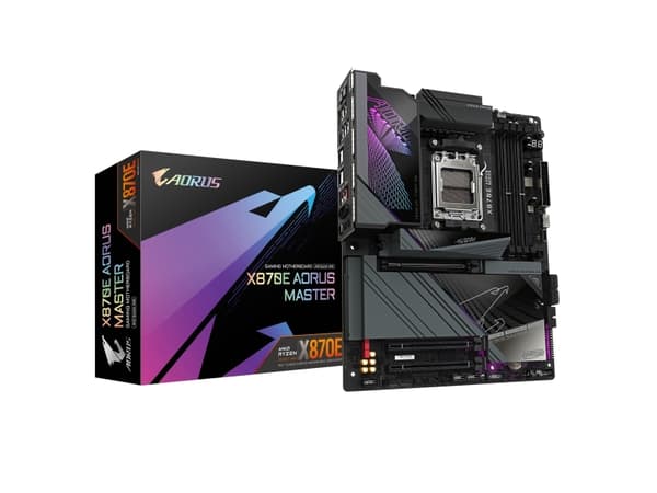 AORUS X870E MASTER - Hovedkort - ATX - Socket AM5 - AMD X870E Chipset - USB-C 3.2 Gen 2x2, USB4, USB 3.2 Gen 1, USB 3.2 Gen 2 - 5 Gigabit Ethernet, B