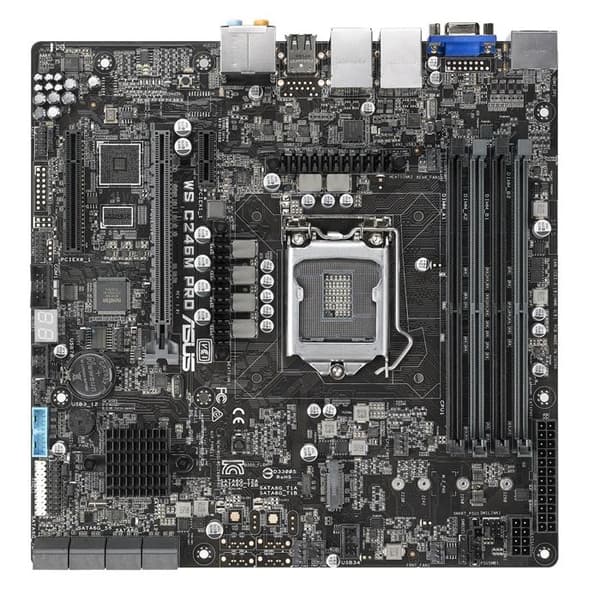 Moderkort - ASUS - WS C246M PRO - DDR4-SDRAM - 64 Go - LGA 1151
