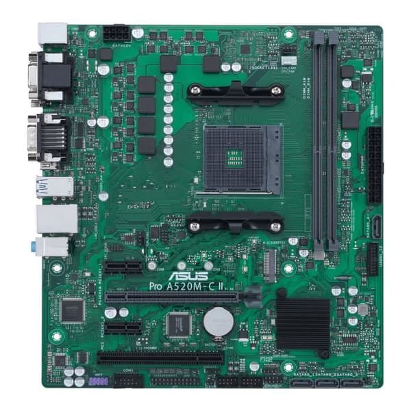 ASUS PRO A520M-C II/CSM moderkort, Socket AM4, DDR4