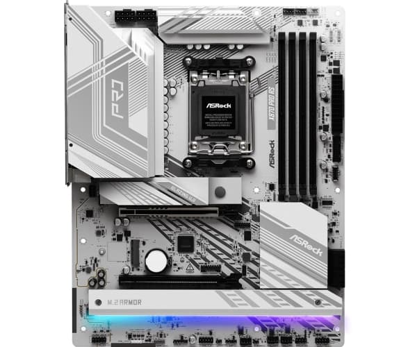 ASRock X870 Pro RS - Hovedkort - ATX - Socket AM5 - AMD X870 Chipset - USB4, USB 3.2 Gen 1, USB-C 3.2 Gen 2x2 - 2.5 Gigabit LAN - innbygd grafikk (CP