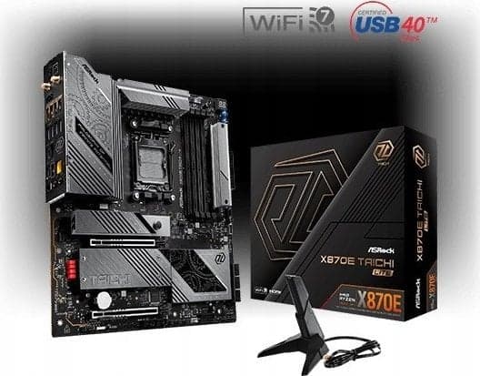 ASRock X870E Taichi Lite - Moderkort - utökad ATX - Socket AM5 - AMD X870E Chipuppsättning - USB4, USB 3.2 Gen 1, USB 3.2 Gen 2, USB-C 3.2 Gen 2x2 -