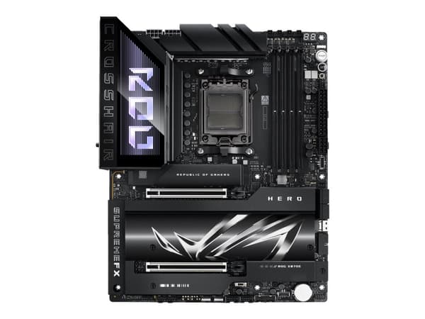 ASUS ROG CROSSHAIR X870E HERO - Moderkort - ATX - Socket AM5 - AMD X870E Chipuppsättning - USB4, USB-C 3.2 Gen2, USB 3.2 Gen 2 - Wi-Fi 7, 2.5 Gigabit