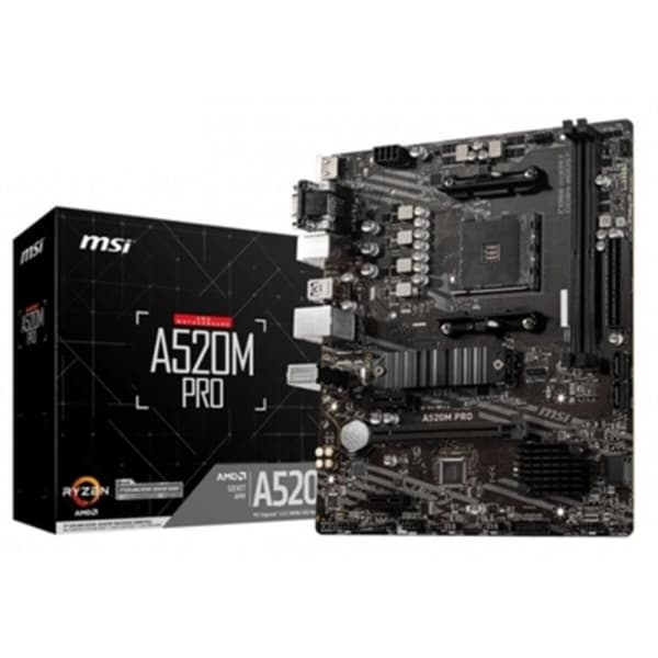 Moderkort MSI A520M PRO AMD A520 AMD AM4