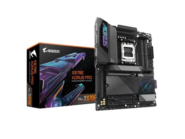AORUS X870E PRO - Hovedkort - ATX - Socket AM5 - AMD X870E Chipset - USB-C 3.2 Gen 2x2, USB4, USB 3.2 Gen 1, USB 3.2 Gen 2 - 2.5 Gigabit LAN, Bluetoo