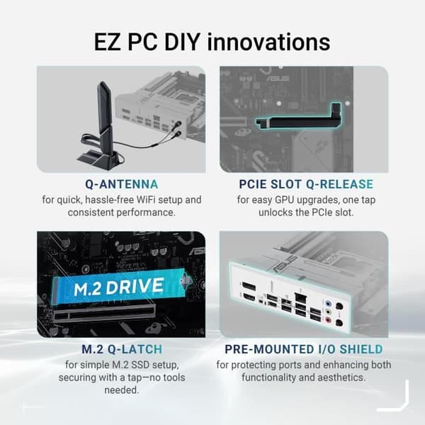 Moderkort - ASUS - PRIME Z890-P WIFI - DDR5 SDRAM - Integrerat Wi-Fi - Flera USB-portar