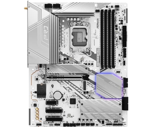 ASRock Z890 Pro RS WiFi White - Hovedkort - ATX - LGA1851-sokkel - Z890 Chipset - USB4, USB-C 3.2 Gen 2x2, USB 3.2 Gen 2, USB 3.2 Gen 1 - 2.5 Gigabit