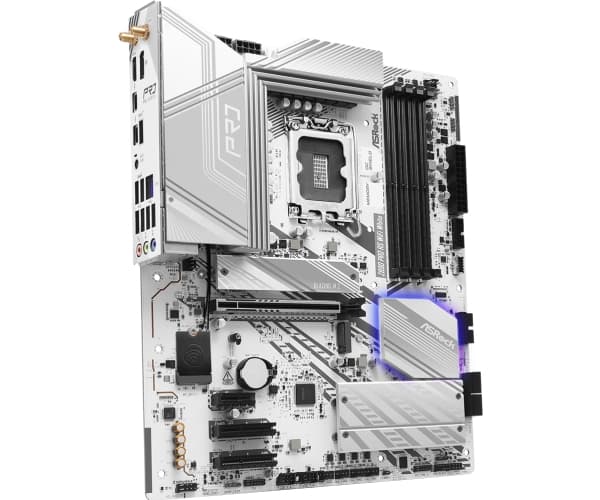ASRock Z890 Pro RS WiFi White - Hovedkort - ATX - LGA1851-sokkel - Z890 Chipset - USB4, USB-C 3.2 Gen 2x2, USB 3.2 Gen 2, USB 3.2 Gen 1 - 2.5 Gigabit