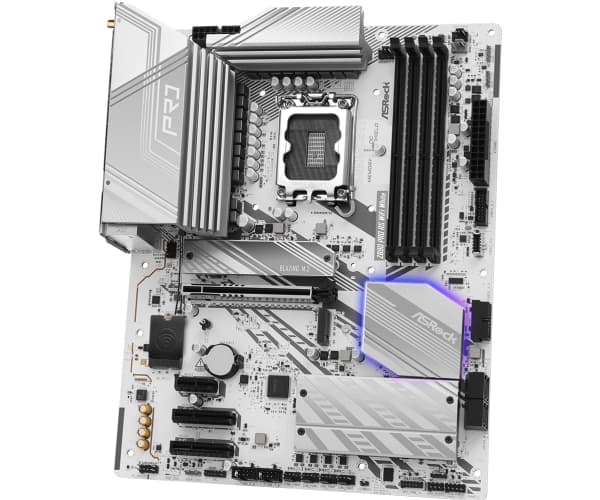 ASRock Z890 Pro RS WiFi White - Hovedkort - ATX - LGA1851-sokkel - Z890 Chipset - USB4, USB-C 3.2 Gen 2x2, USB 3.2 Gen 2, USB 3.2 Gen 1 - 2.5 Gigabit
