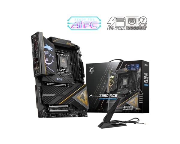 MSI MEG Z890 ACE - Hovedkort - ATX - LGA1851-sokkel - Z890 Chipset - USB-C 3.2 Gen 2x2, USB 3.2 Gen 1, USB 3.2 Gen 2, USB4, USB-C 3.2 Gen2 - 10 Gigab