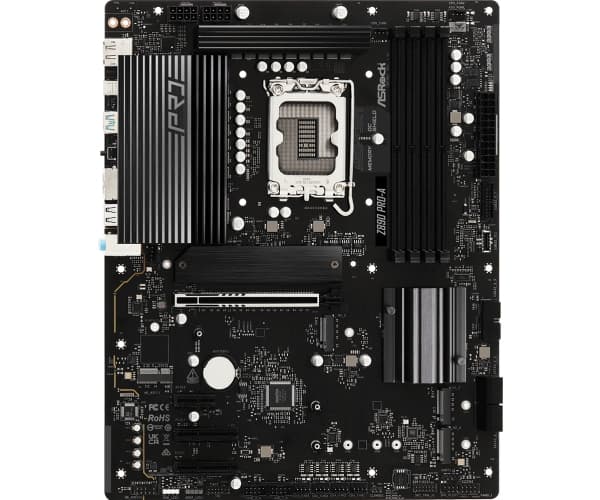 ASRock Z890 Pro-A - Hovedkort - ATX - LGA1851-sokkel - Z890 Chipset - USB4, USB-C 3.2 Gen 2x2, USB 3.2 Gen 1, USB 3.2 Gen 2 - 2.5 Gigabit LAN - innby