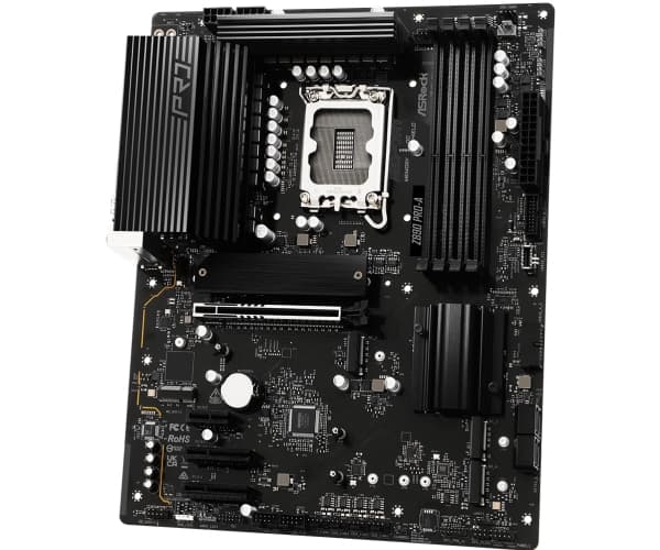 ASRock Z890 Pro-A - Hovedkort - ATX - LGA1851-sokkel - Z890 Chipset - USB4, USB-C 3.2 Gen 2x2, USB 3.2 Gen 1, USB 3.2 Gen 2 - 2.5 Gigabit LAN - innby